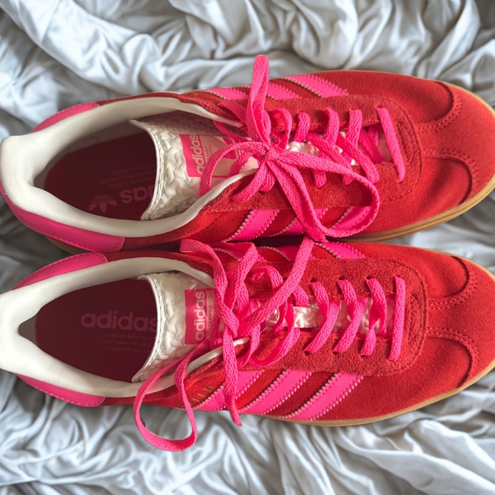 Adidas Women's Gazelle Bold Red and Pink Sneakers